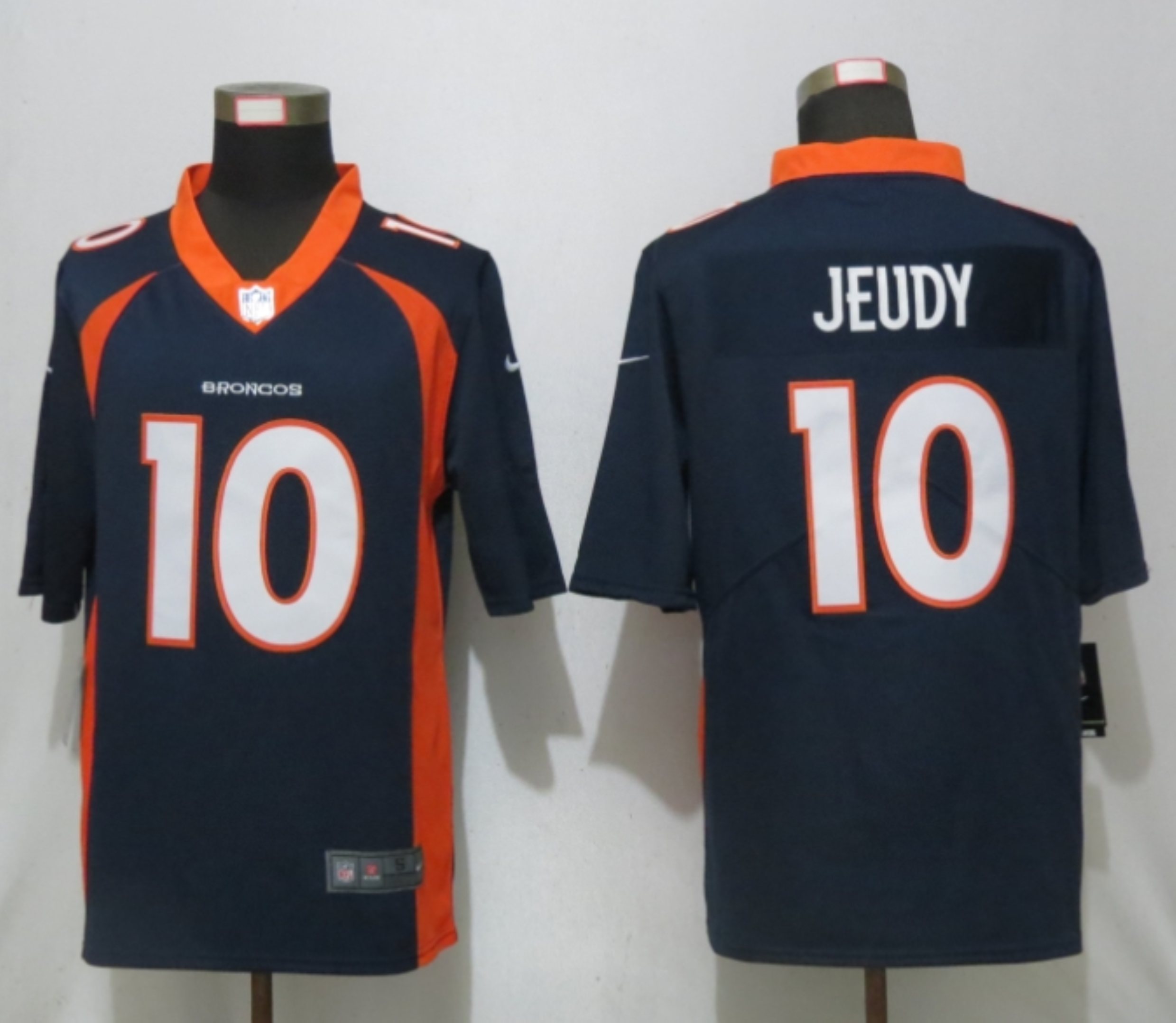 Men NEW Nike Denver Broncos #10 Jeudy Nike Blue 2020 NFL Draft First Round Pick Game Jersey